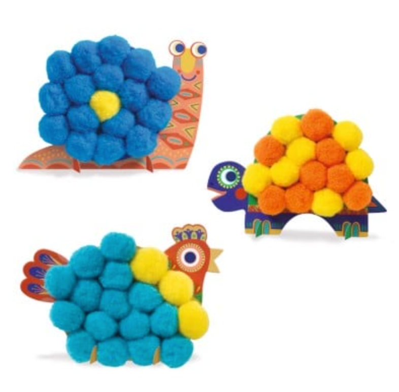 Djeco dj09871 Knutselset Pompons collage
