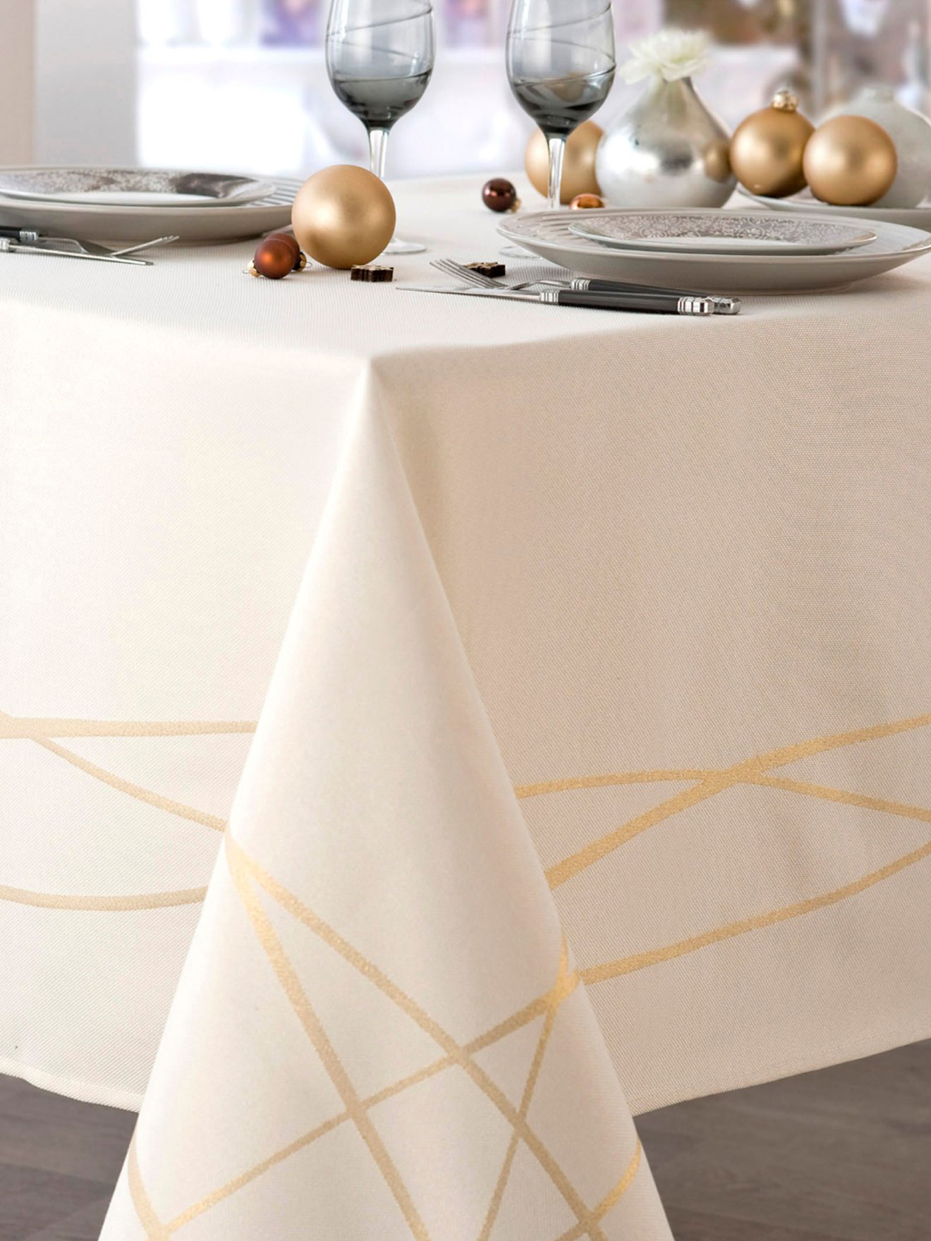 Nappe damassée lurex DETRIER