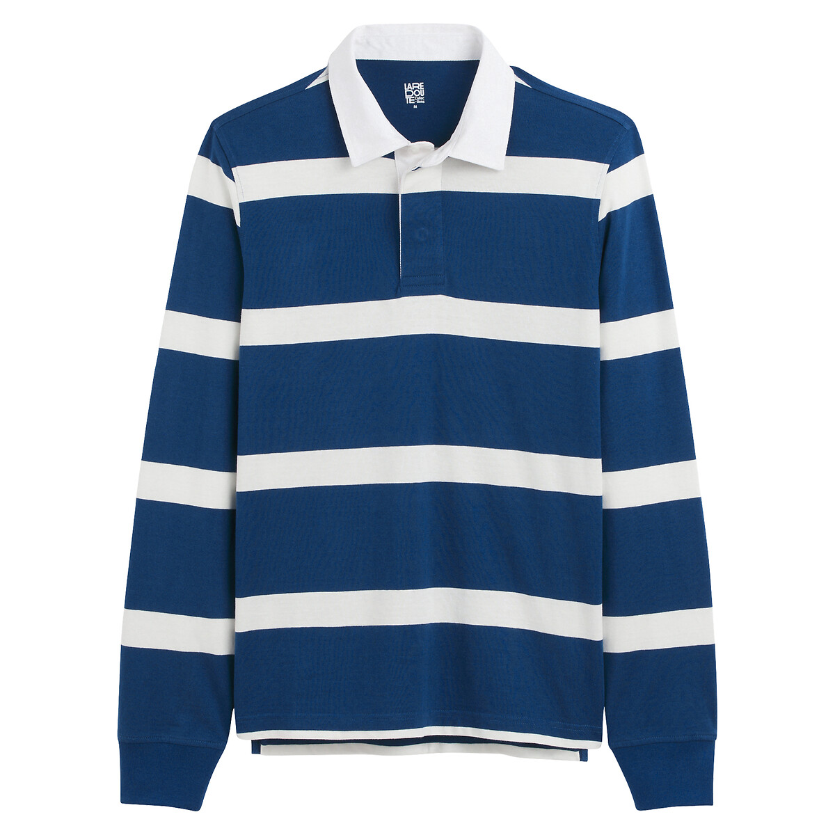 COLEÇÕES LA REDOUTE<br>Camisa polo listrada de manga comprida em algodão orgânico