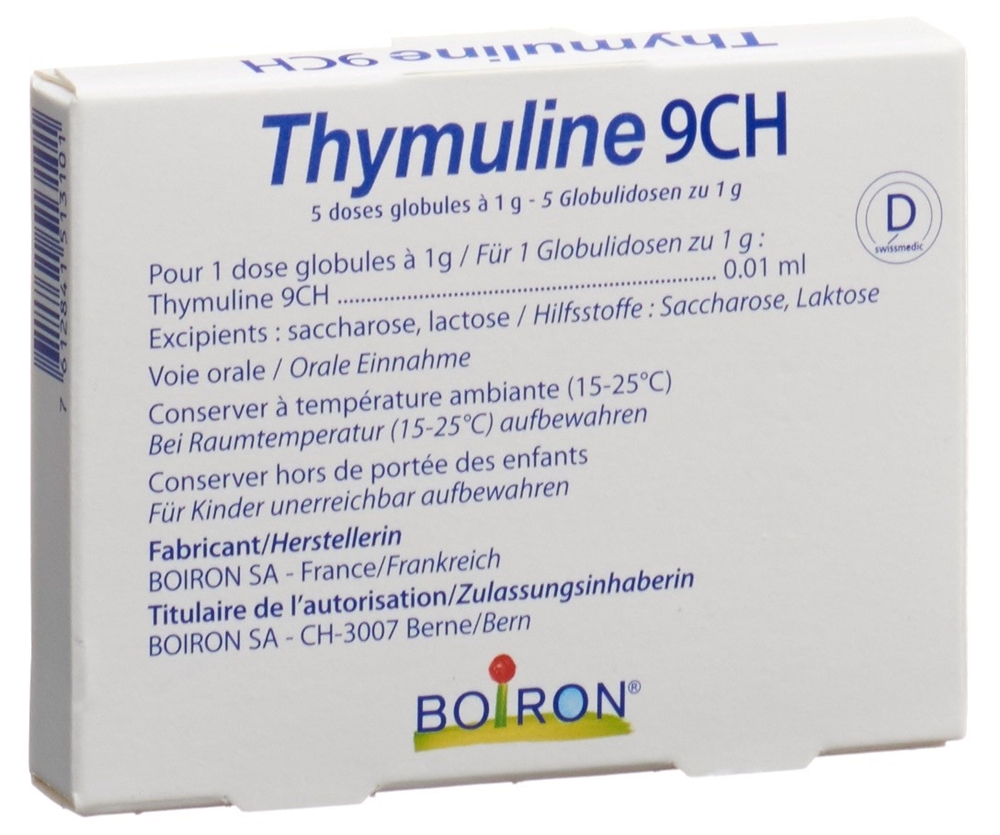 Boiron Thymuline Glob 9 CH 1 Dos