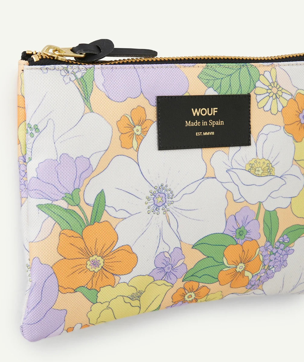 WOUFPOCHETTE EN PLASTIQUE RECYCLÉ IMPRIMÉE FLORAL COLORÉE