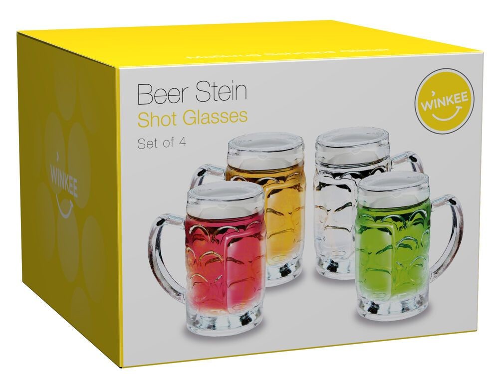 Winkee - Beer Stein Shot Glasses - Set of 4