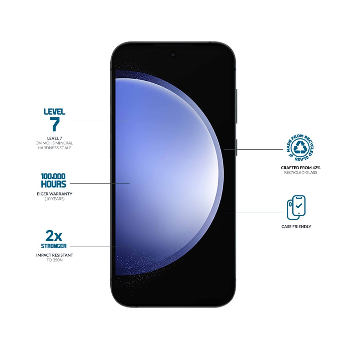 Samsung Galaxy S24  Plus Mountain Glass Clear Edge Panzerglas 3D Displayschutz Case Friendly (EGSP00935)