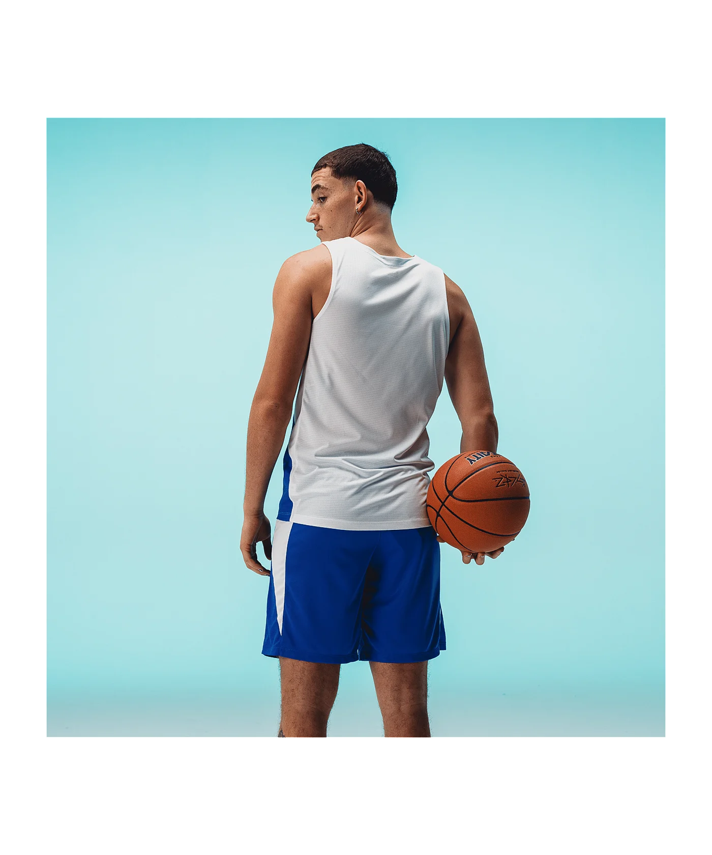 Nike Team Basketball Stock Short Blau Weiss F463