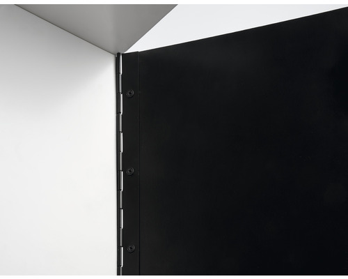 Stangscharnier 32x1200 mm, zwart staal, 1 stuk