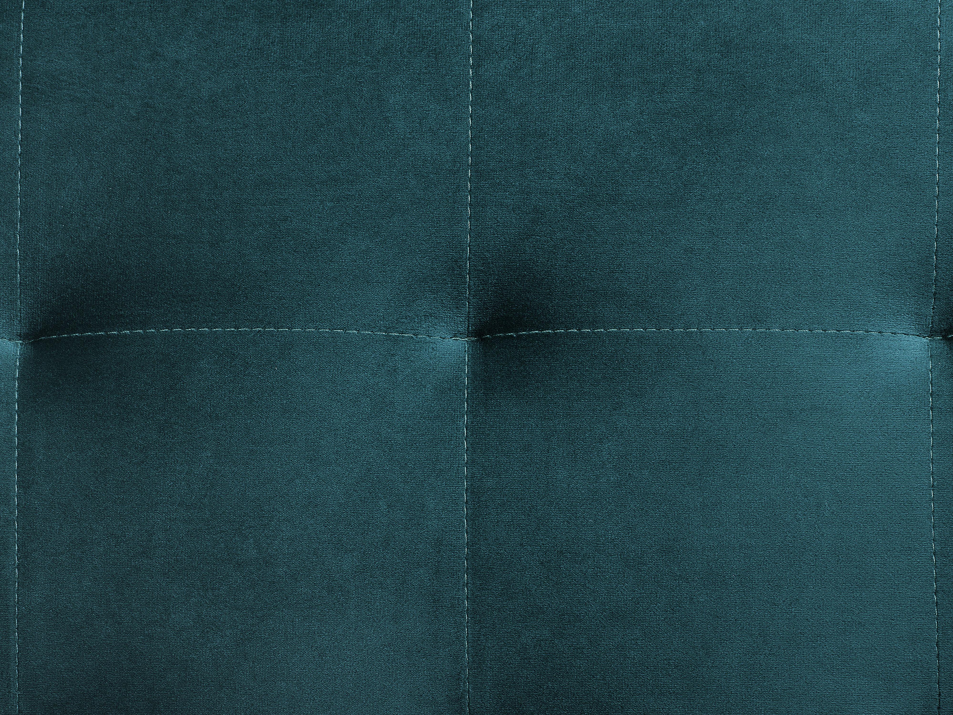 Modulaire hoekslaapbank 4-zits ABERDEEN Fluweel Groenblauw linkszijdig