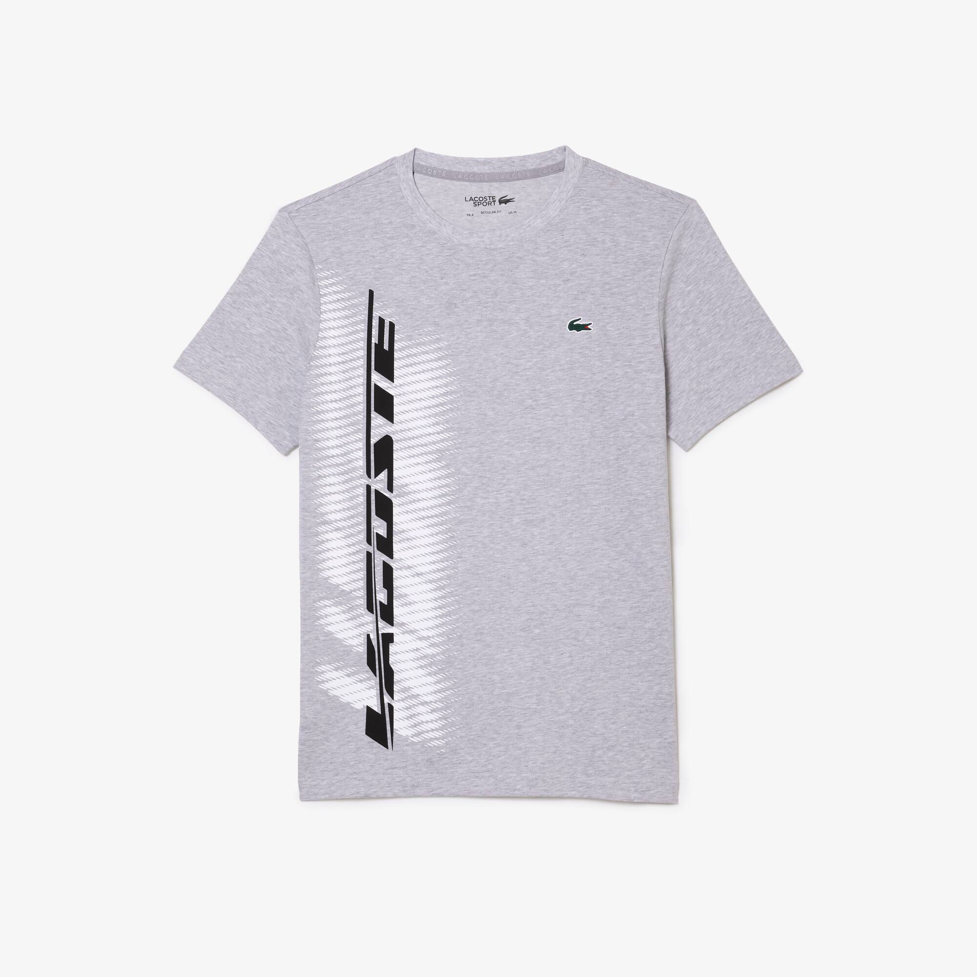 T-shirt homme Lacoste Sport regular fit avec marquage contrasté T-Shirts - Gris - Lacoste - Homme