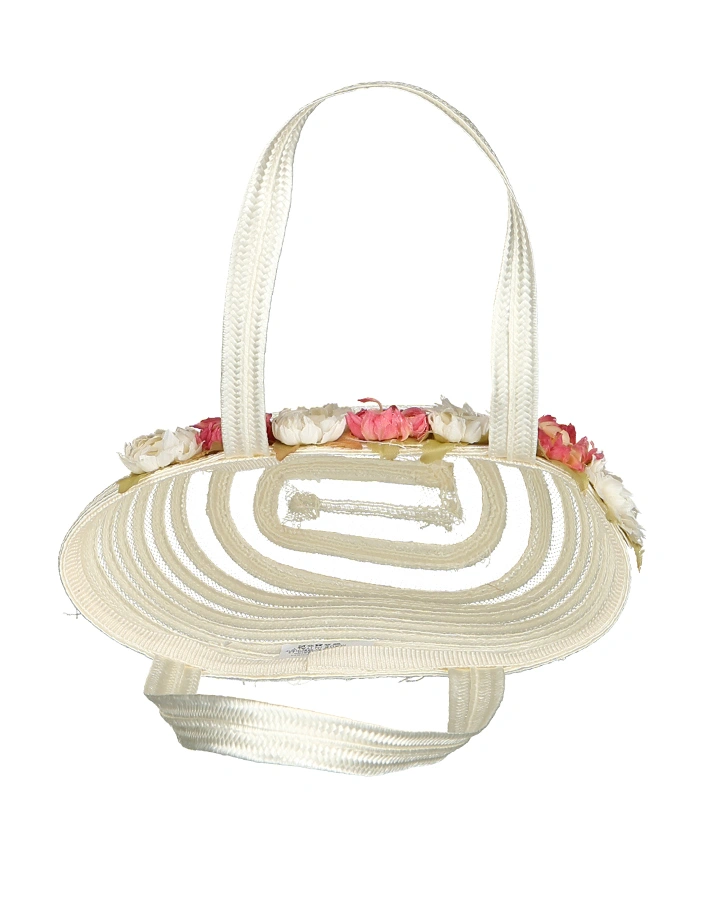 Handtasche BLUMENMÄDCHEN in wollweiß