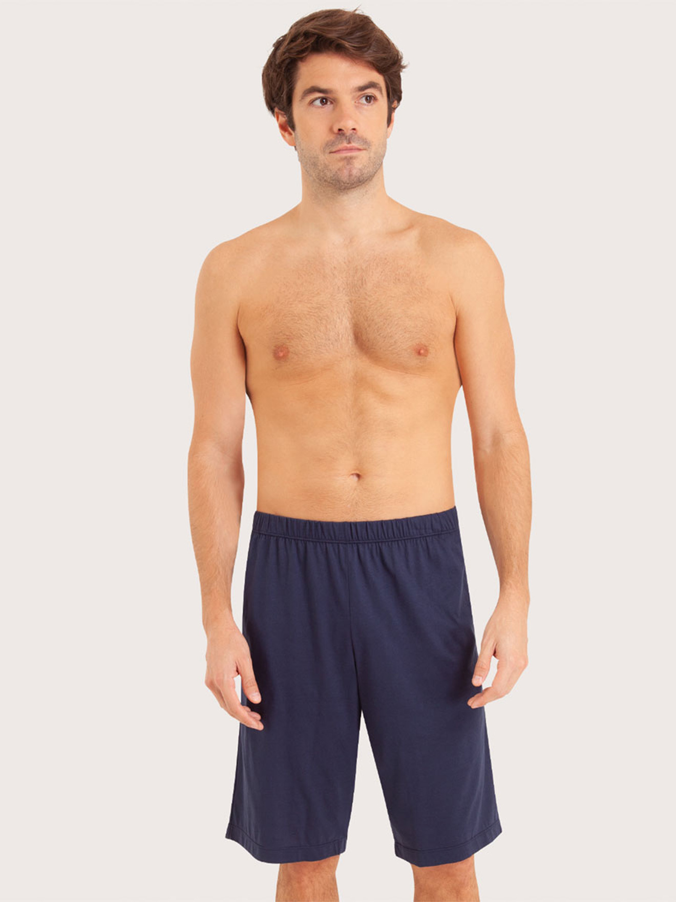 Pyjashort col V pur coton
