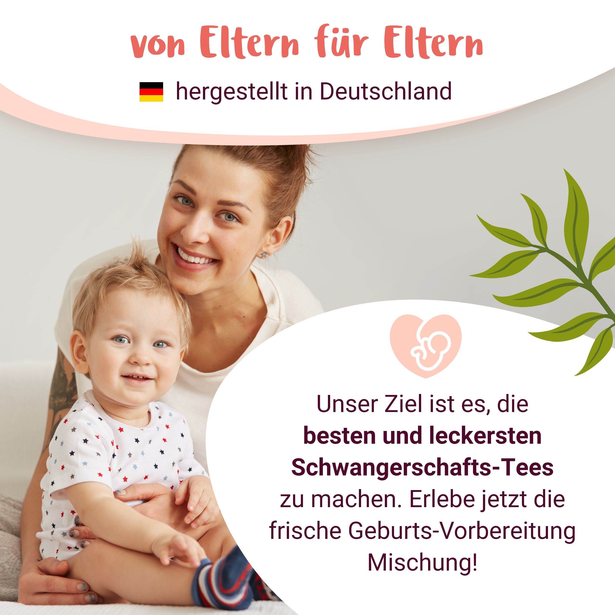 Geburtsvorbereitung BIO Schwangerschaftstee  mit Himbeerblättern und Frauenmantel - von PregniVital®