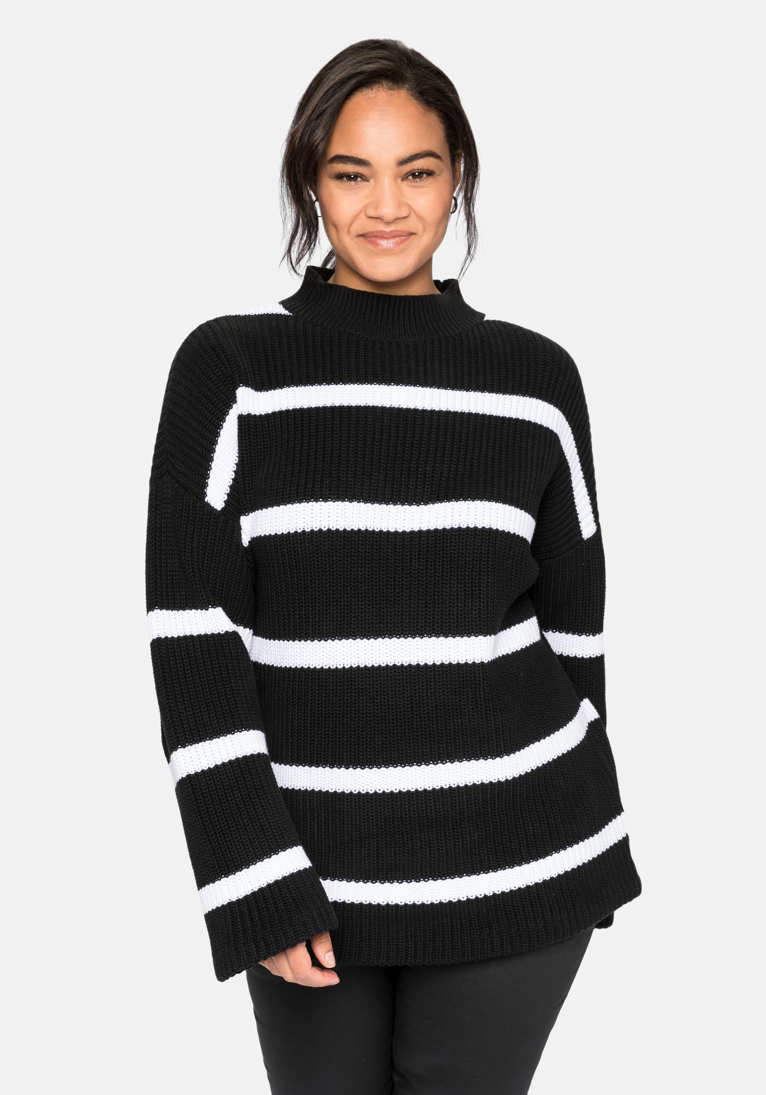 Pullover in Boxy-Form, mit Streifenmuster