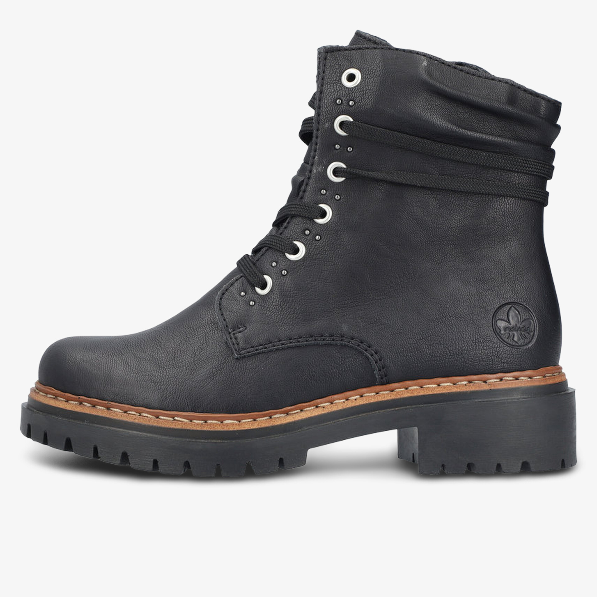 rieker Damen Schnürstiefeletten schwarz