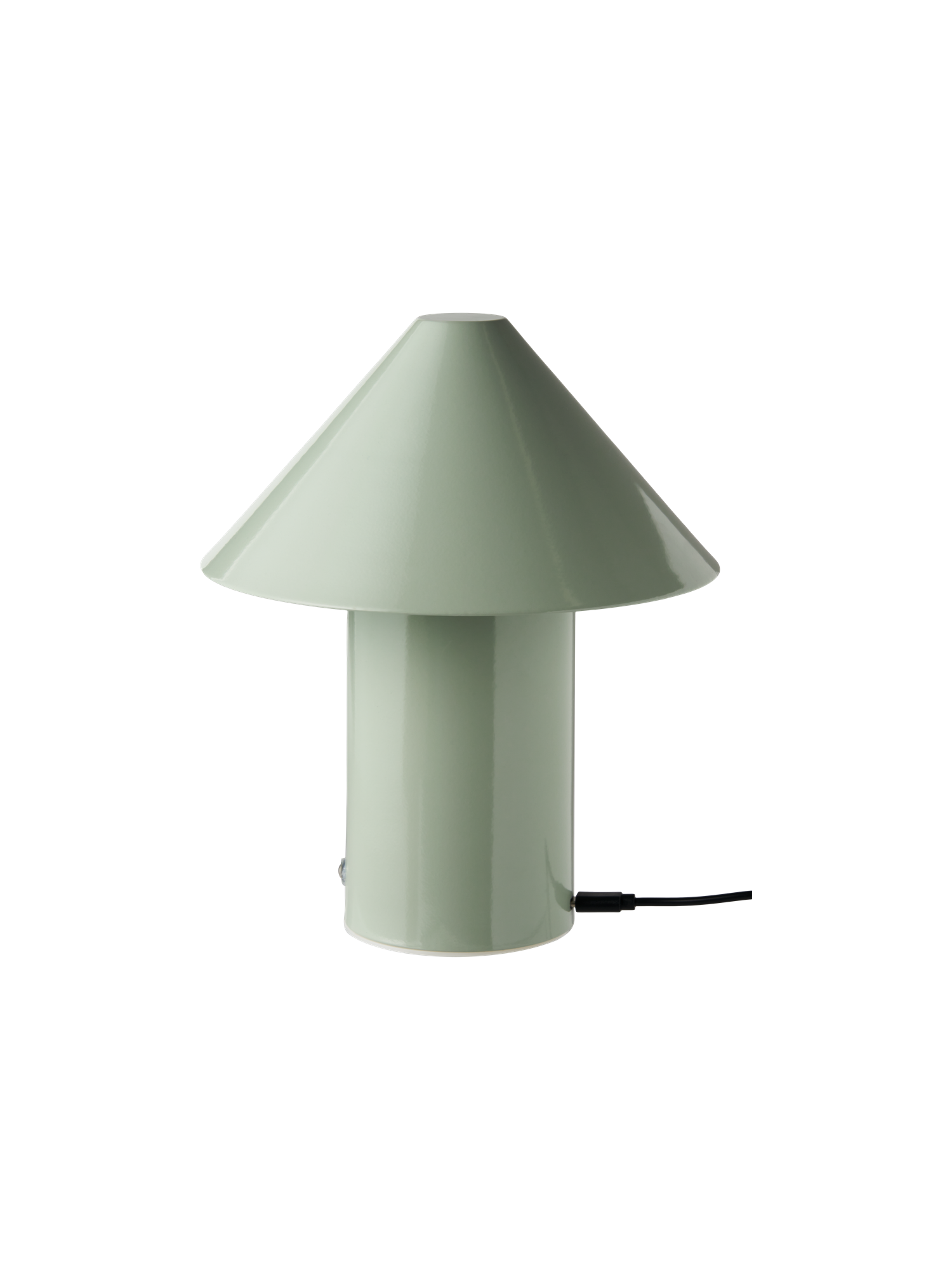 Bordlampe | Jern. Ø18 x 21,5 cm. Med USB. | Dusty Green