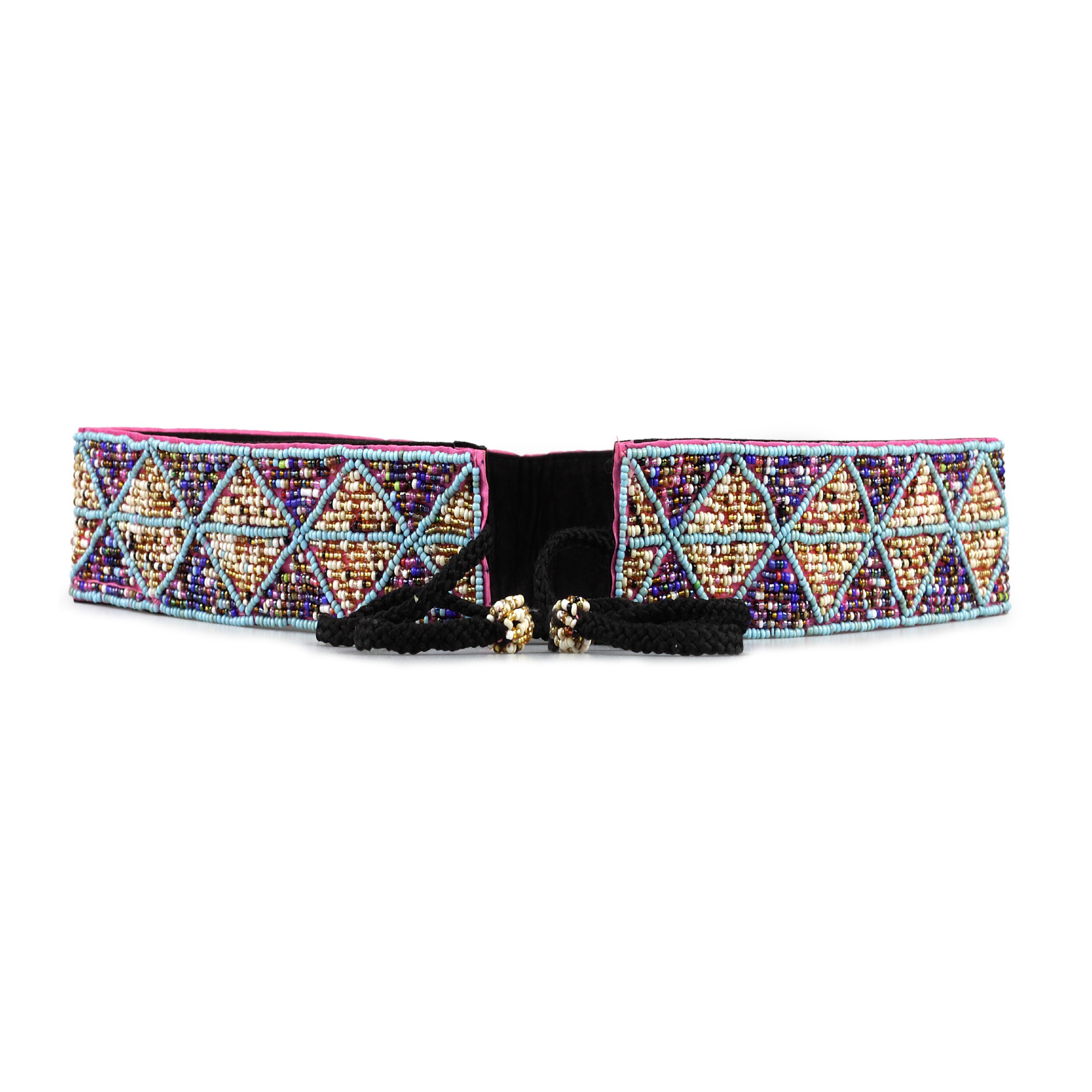 Schmuckgürtel mit Glasperlen, multicolor, L 85 cm, B 5 cm günstig bestellen