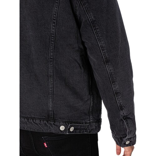 Schott - Chaqueta Vaquera De Sherpa Gris