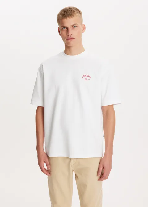 T-shirt met print indigo supply wit (WIT)