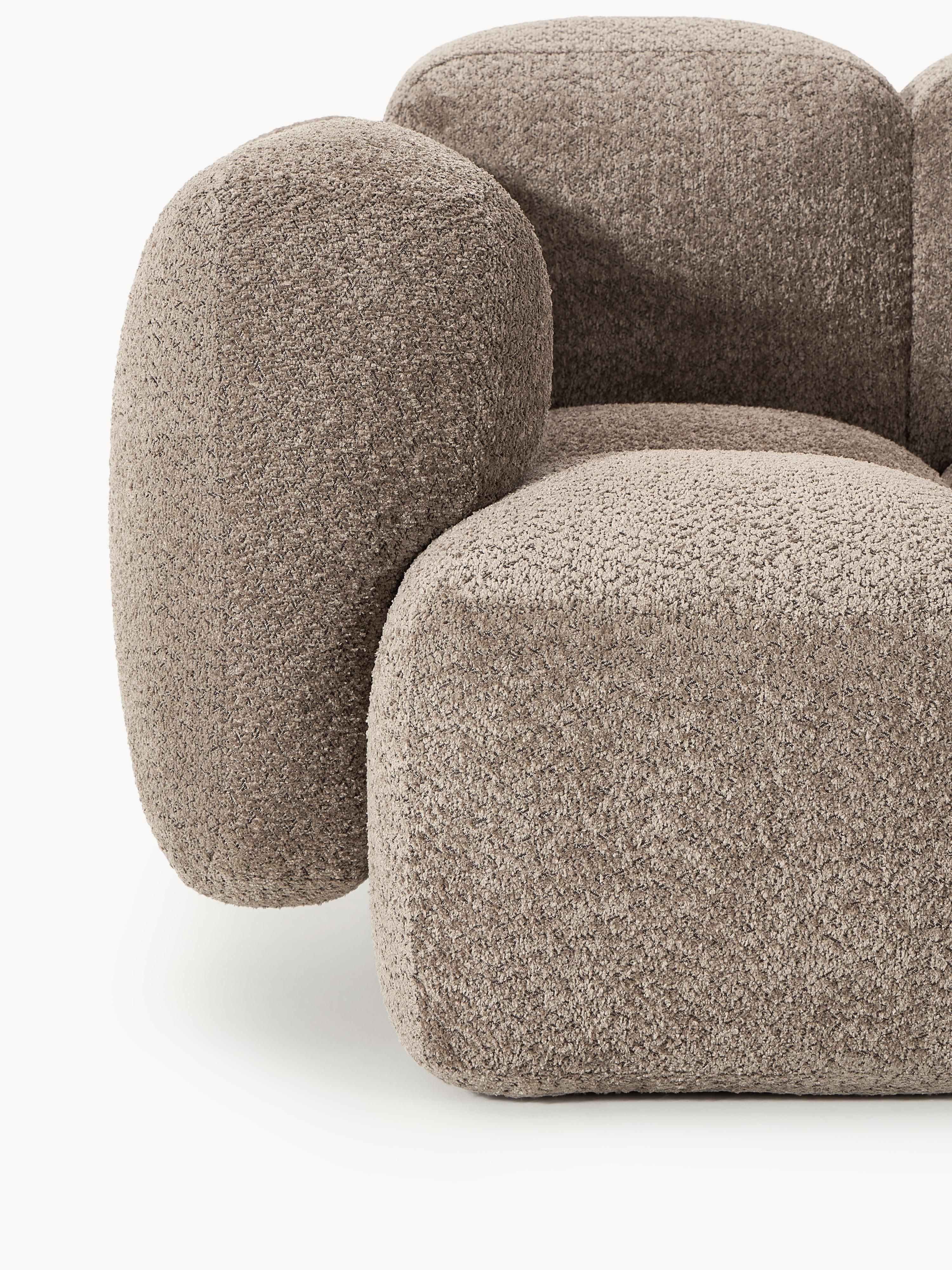 Loungefauteuil Tayla van teddy bouclé