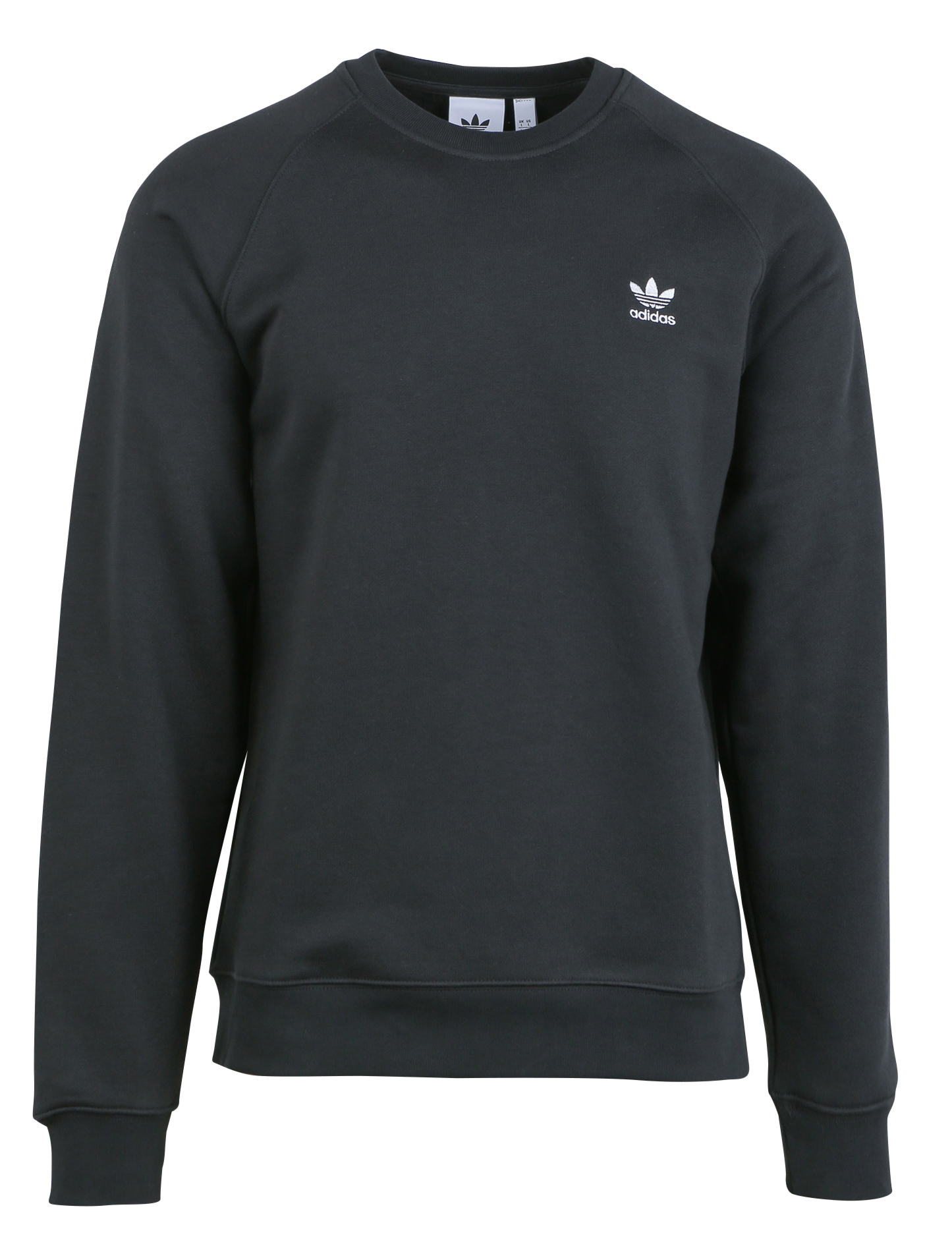 Sweat col rond en molleton doux| Noir