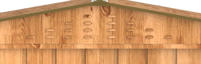 Duramax TOP Shed 6 x 4 (2.17 m²) Abri de jardin en métal, fabriqué en acier galvanisé, structure de toit renforcée, abri de jardin en métal sans entretien et résistant aux intempéries, Grain de bois