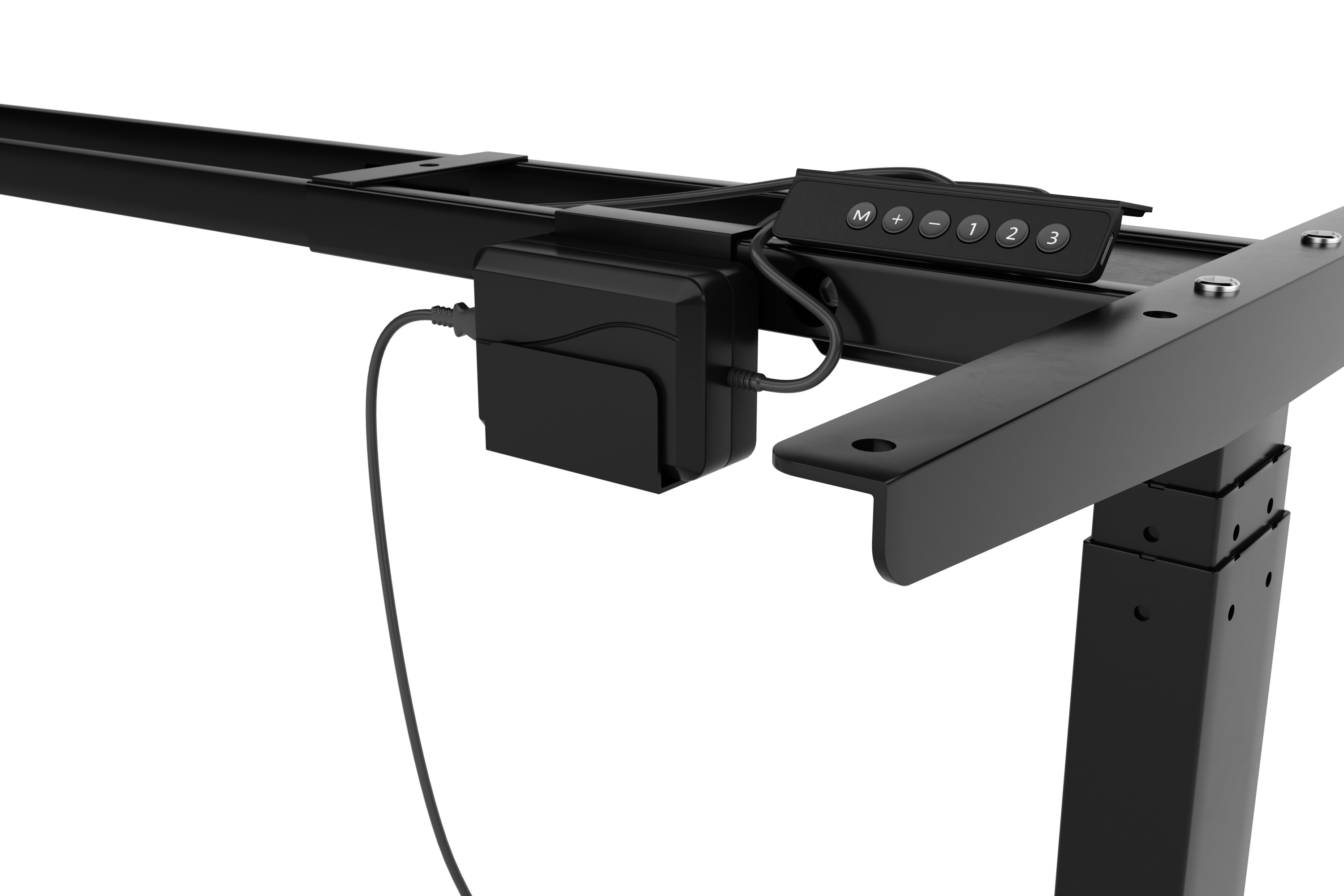 Tischgestell Stehpult elektrisch schwarz 180 - 200 cm