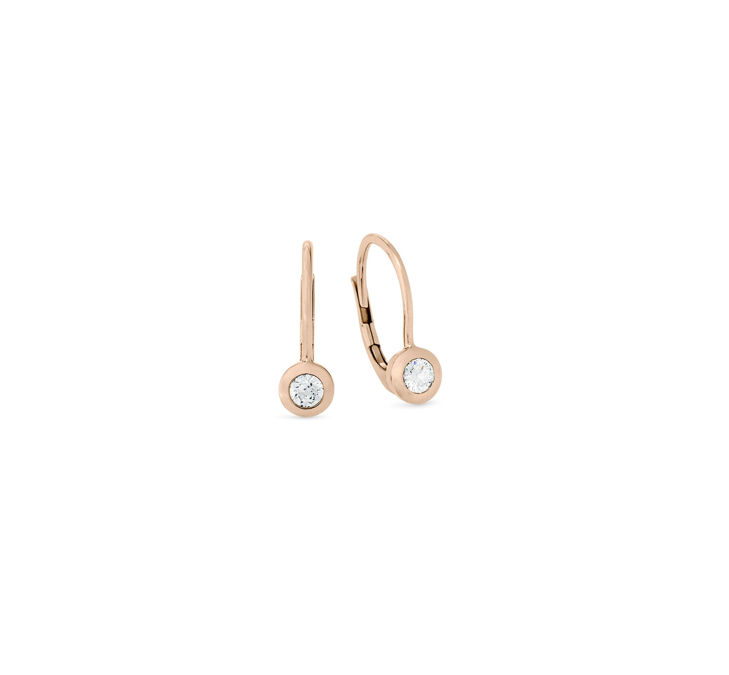 Elegante Ohrringe in Roségold mit Brillant