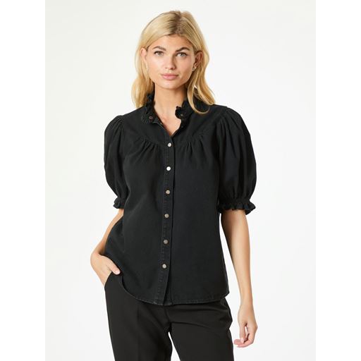 Neo Noir Avalon Denim Skjorte, Black, 40