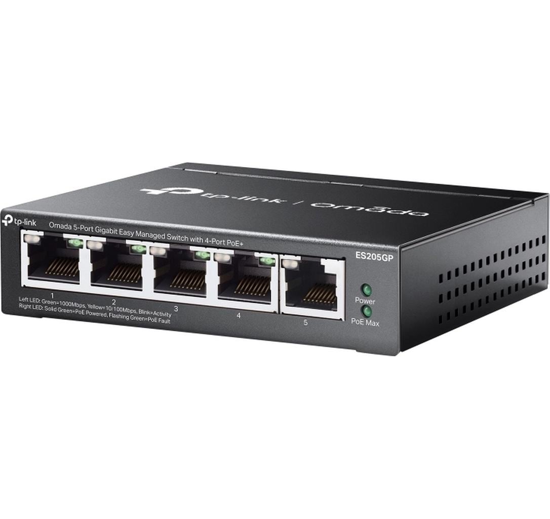 ES205GP 5 PortOmada 5-Port Gigabit Easy Managed Switch mit 4-Port PoE+