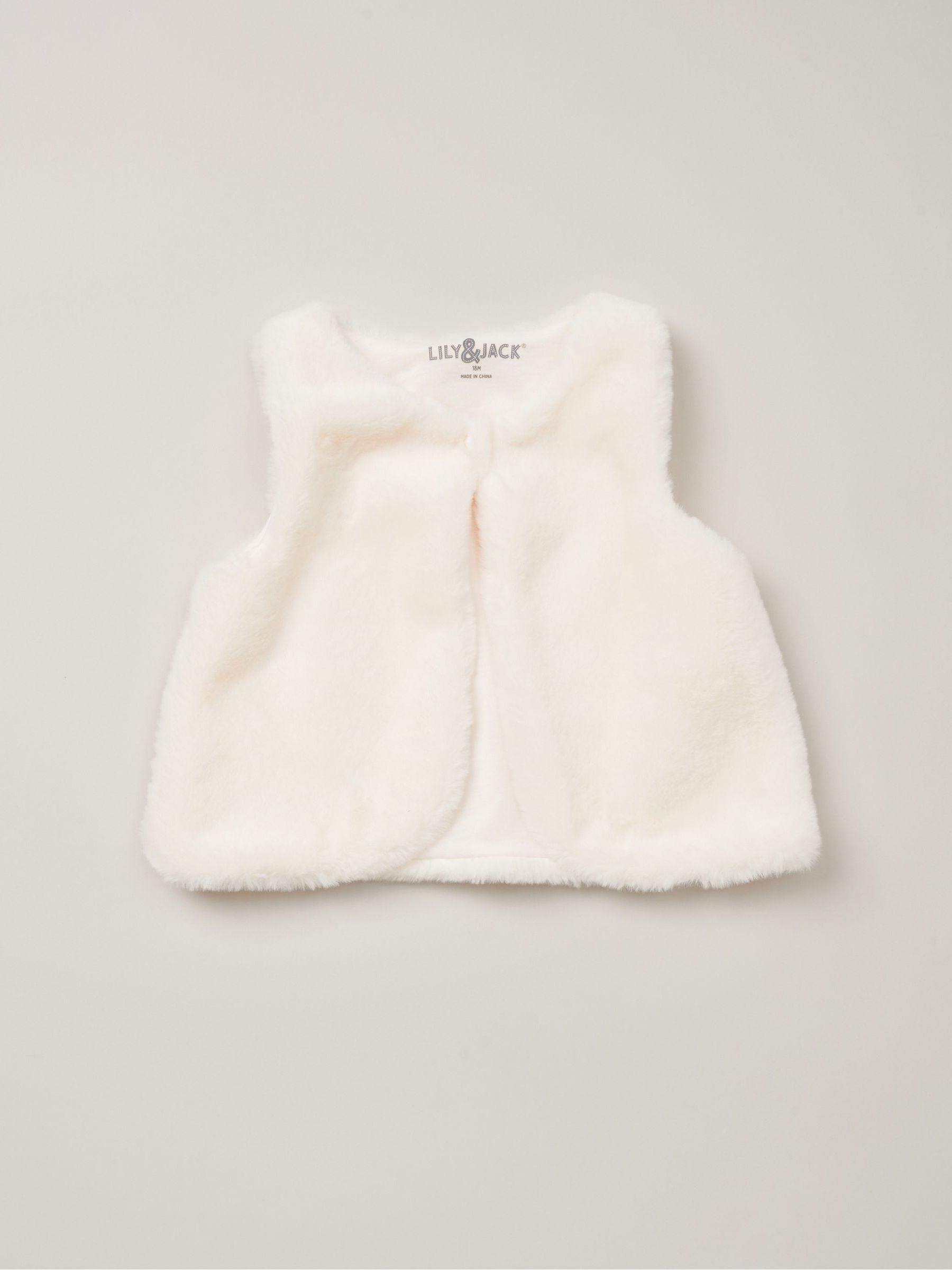 Donkerblauw - Lily & Jack bodywarmer met imitatiebont en 100% katoenen top en legging