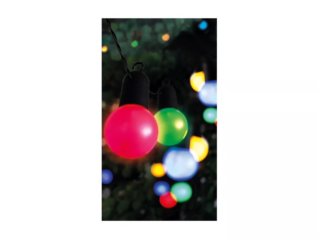 Guirlande Solaire Ampoules 4 Couleurs 20 Leds M6