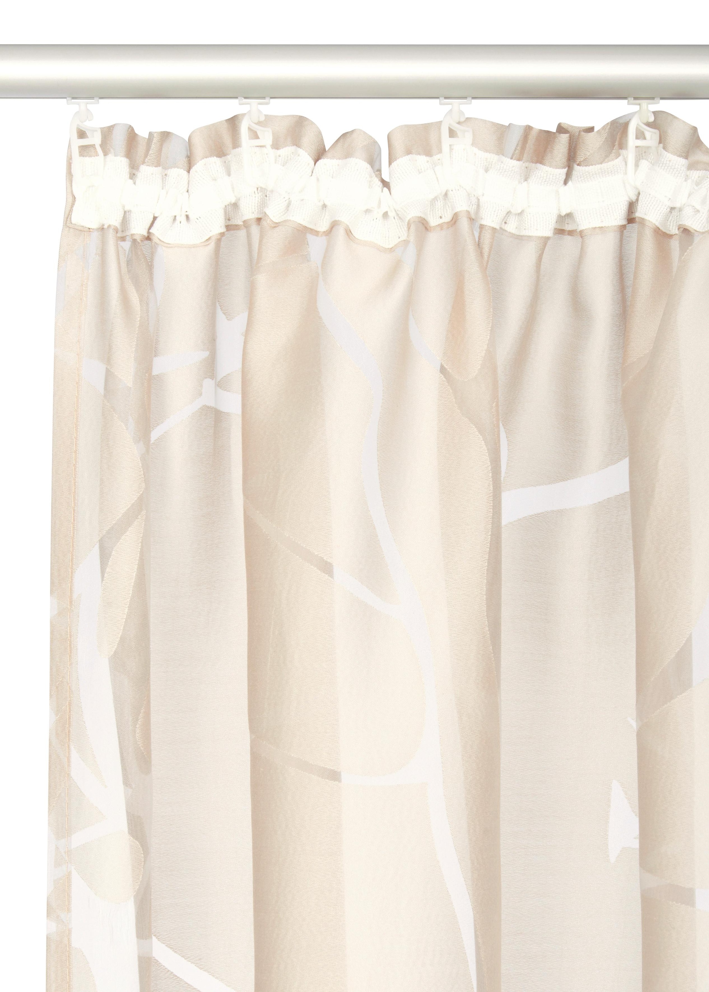 my home Gardine »Anna« Kräuselband 1 Stk. tlg. Viskose, Polyester, Äste-Motiv