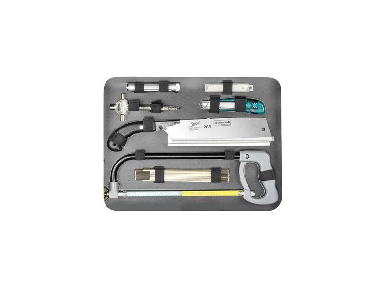 Technocraft Werkzeugkoffer Pro Wood 4 126-teilig Alu-Werkzeugkoffer mit Grundausstattung für Schreiner