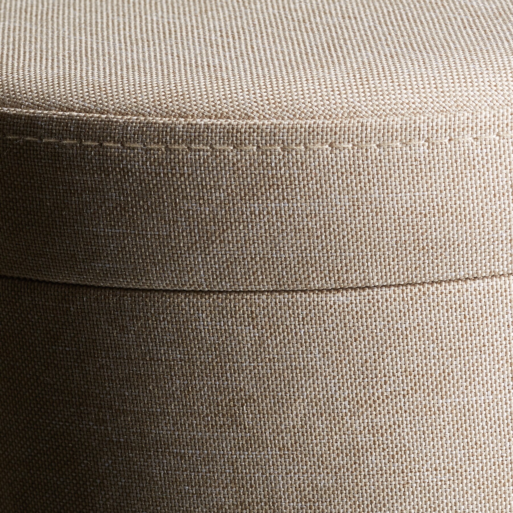 tectake® Sitzhocker, rund, in Leinenoptik, 32 x 37 cm