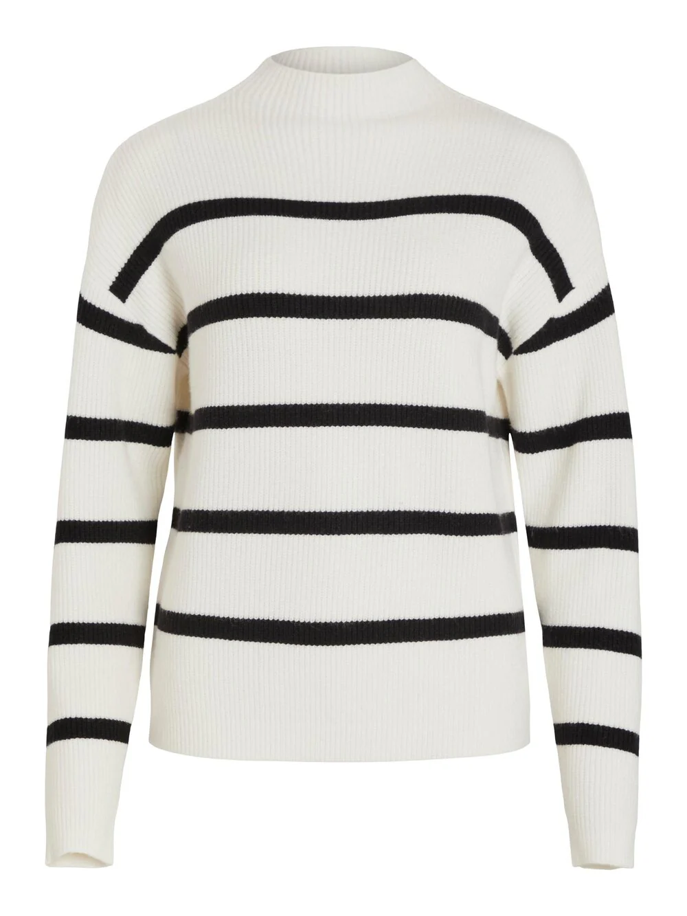 Vila  Viril Mockneck L/S strik - White Alyssum