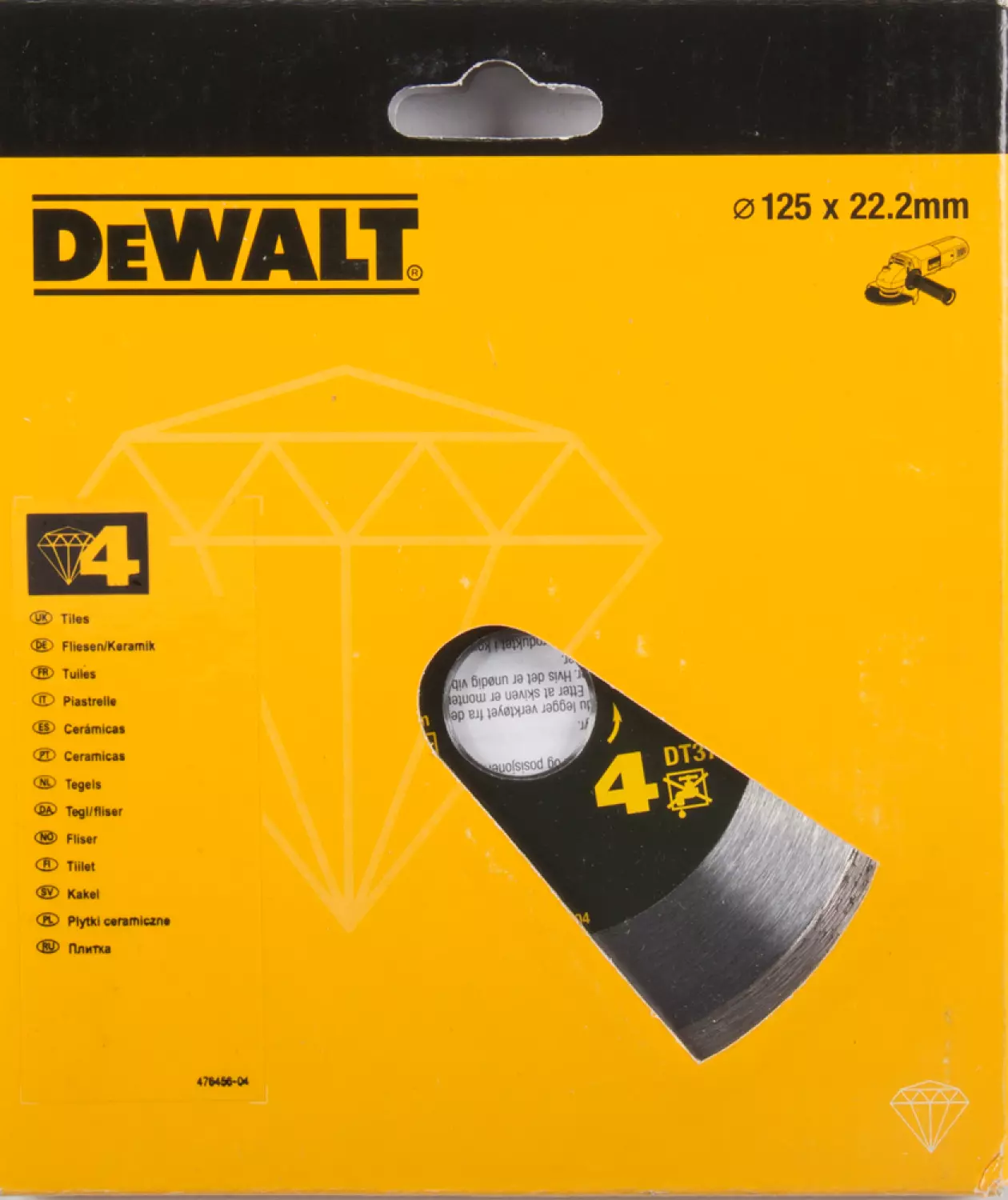 DeWALT DT3736 Diamantdoorslijpschijf - 125 x 22,23 x 1,6mm - keramiek - tegels