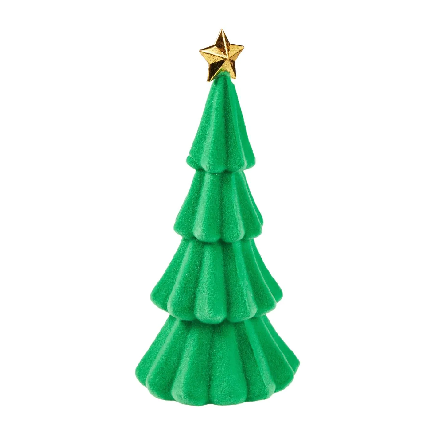 Baum Flock, grün/gold, 30 cm