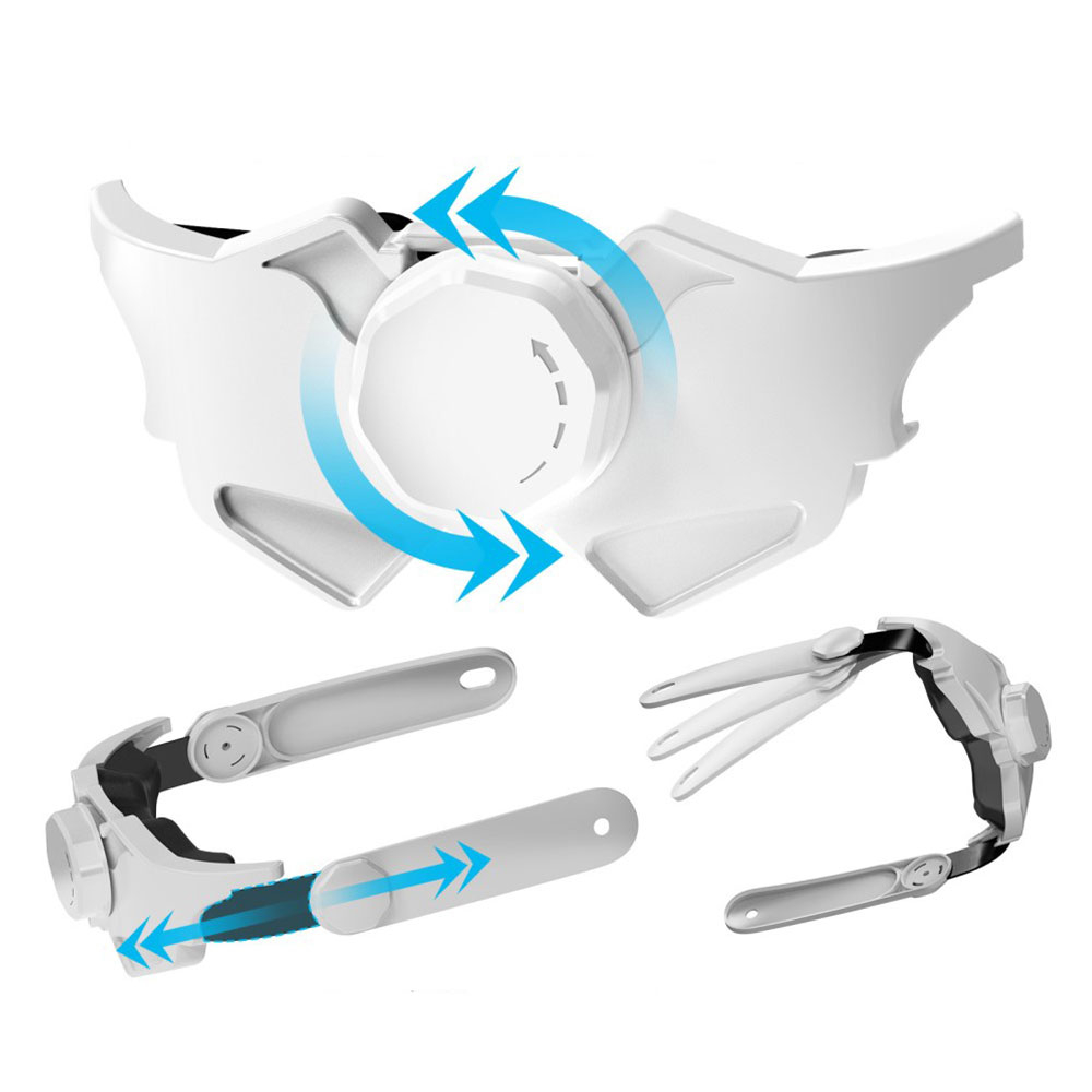 Meta Quest / Oculus Quest 3 Grössenverstellbares Kopfband mit Schutzriemen zur Druckreduzierung - Weiss