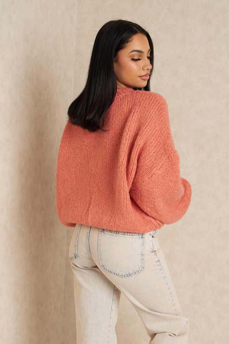 Pull en laine rose
