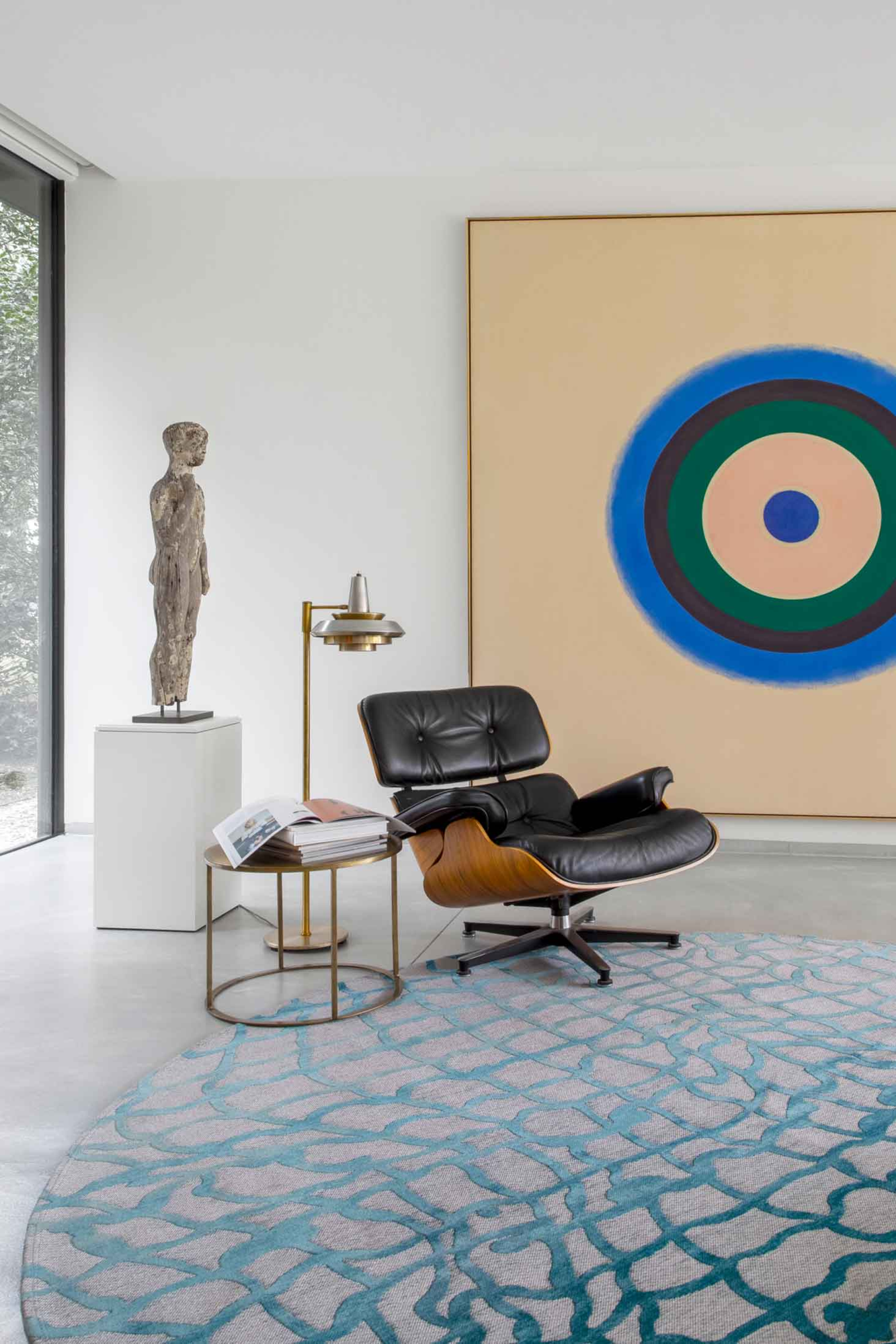 Ecorugs vloerkleed Dedalo blauw ∅ 140 cm