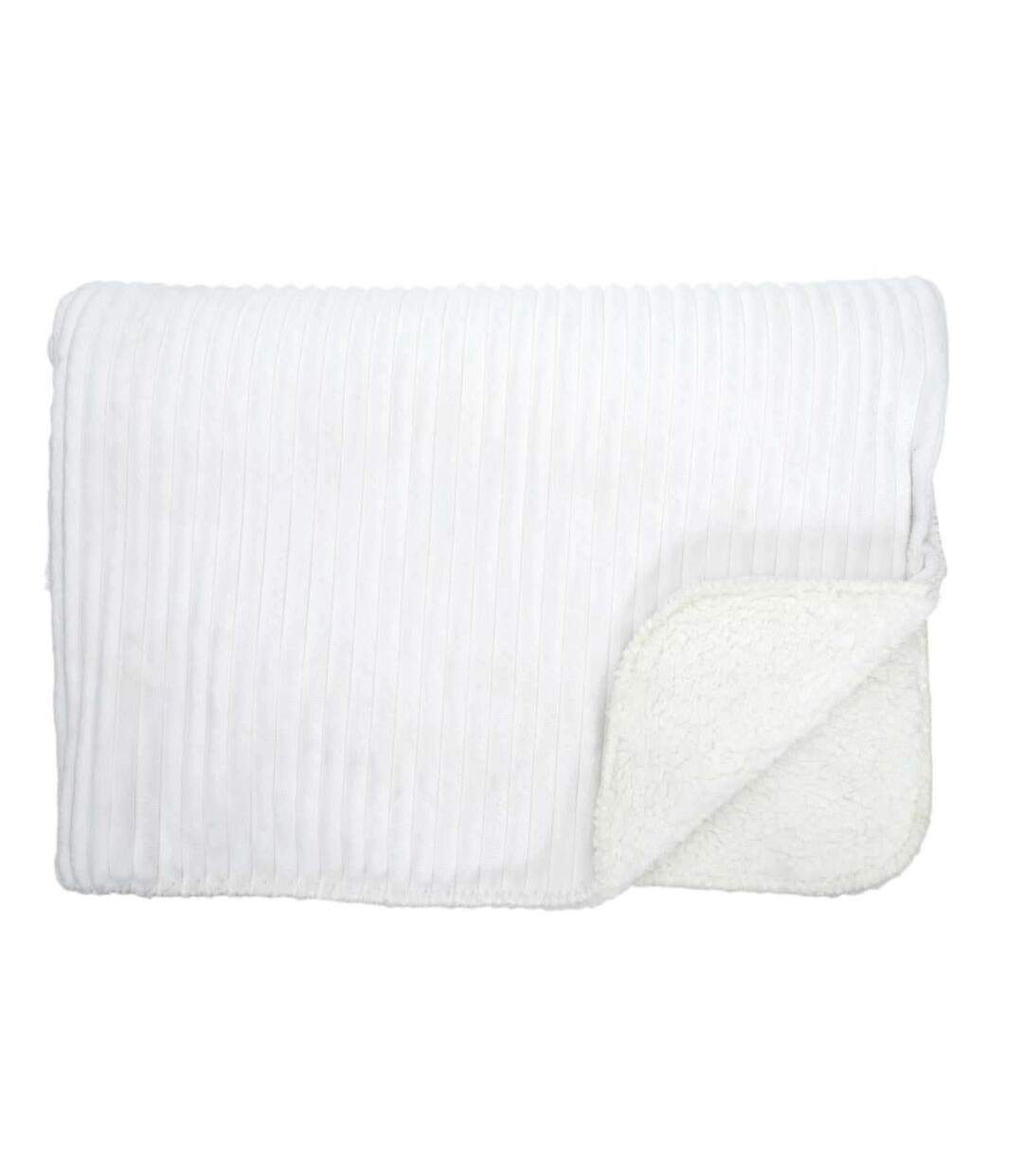 Plaid en flanelle doublure en sherpa 180 x 220 cm