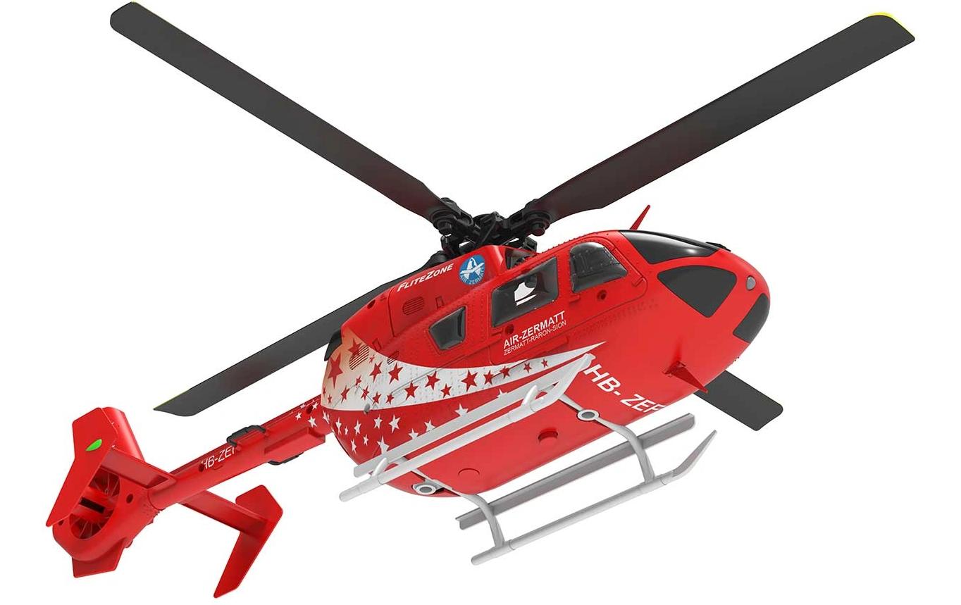 Helikopter EC135 Air Zermatt 4-Kanal, 6G, RTF<br>Kleiner Singlerotor EC135 Hubschrauber in Air Zermatt Lackierung mit 6G Gyro