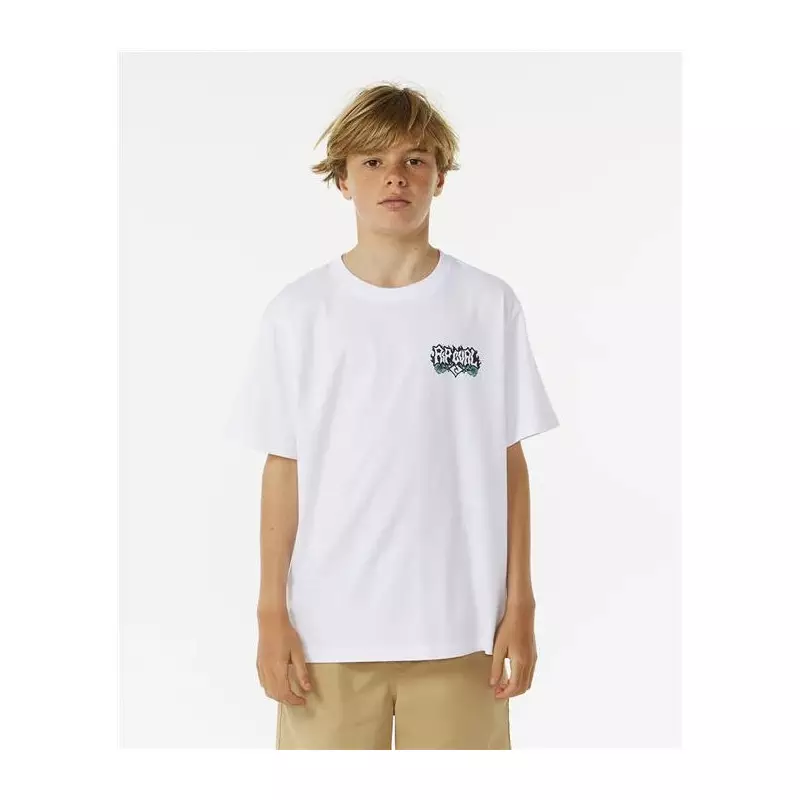 Tee shirt junior RIPCURL Skull Slob White