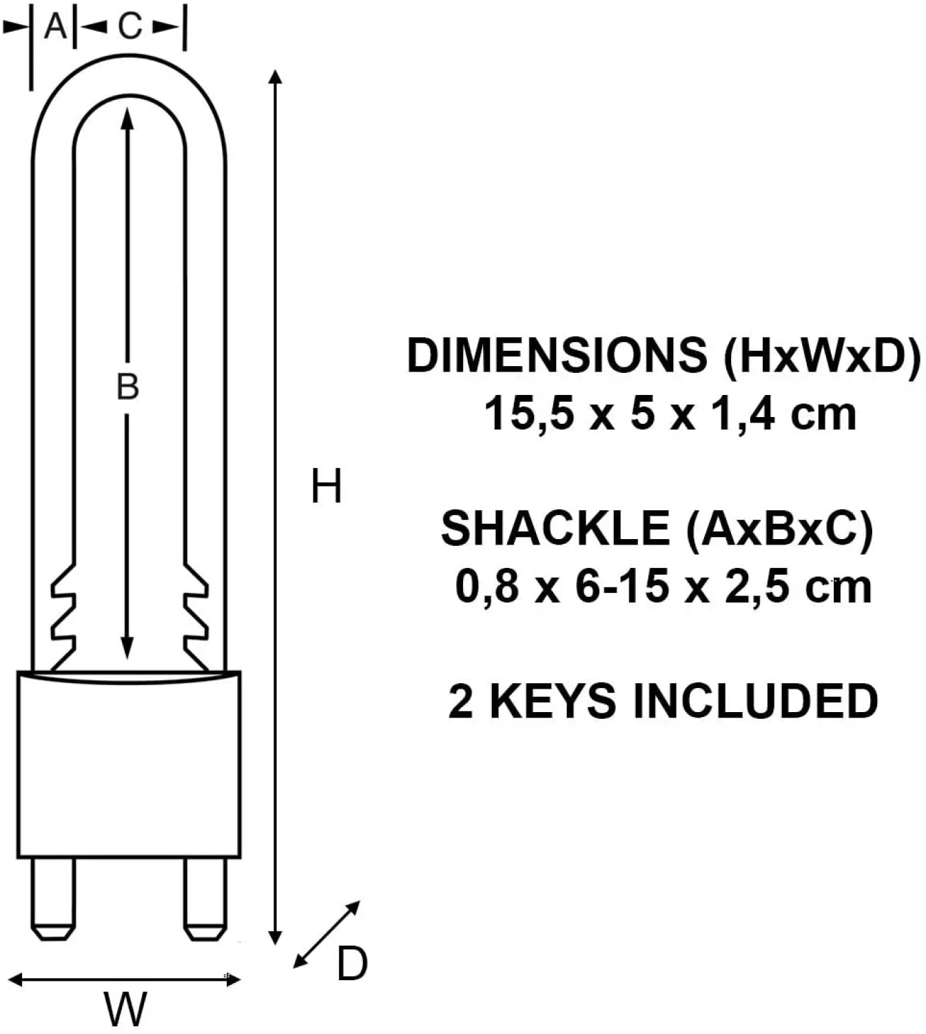Master Lock 1950EURDCC Hangslot 50mm - Verstelbare beugel 70 t/m 155 mm