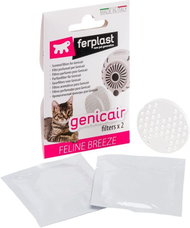 Ferplast - Genicair - Elektronisch Geurfilter - Wit - Vervangbaar Filter