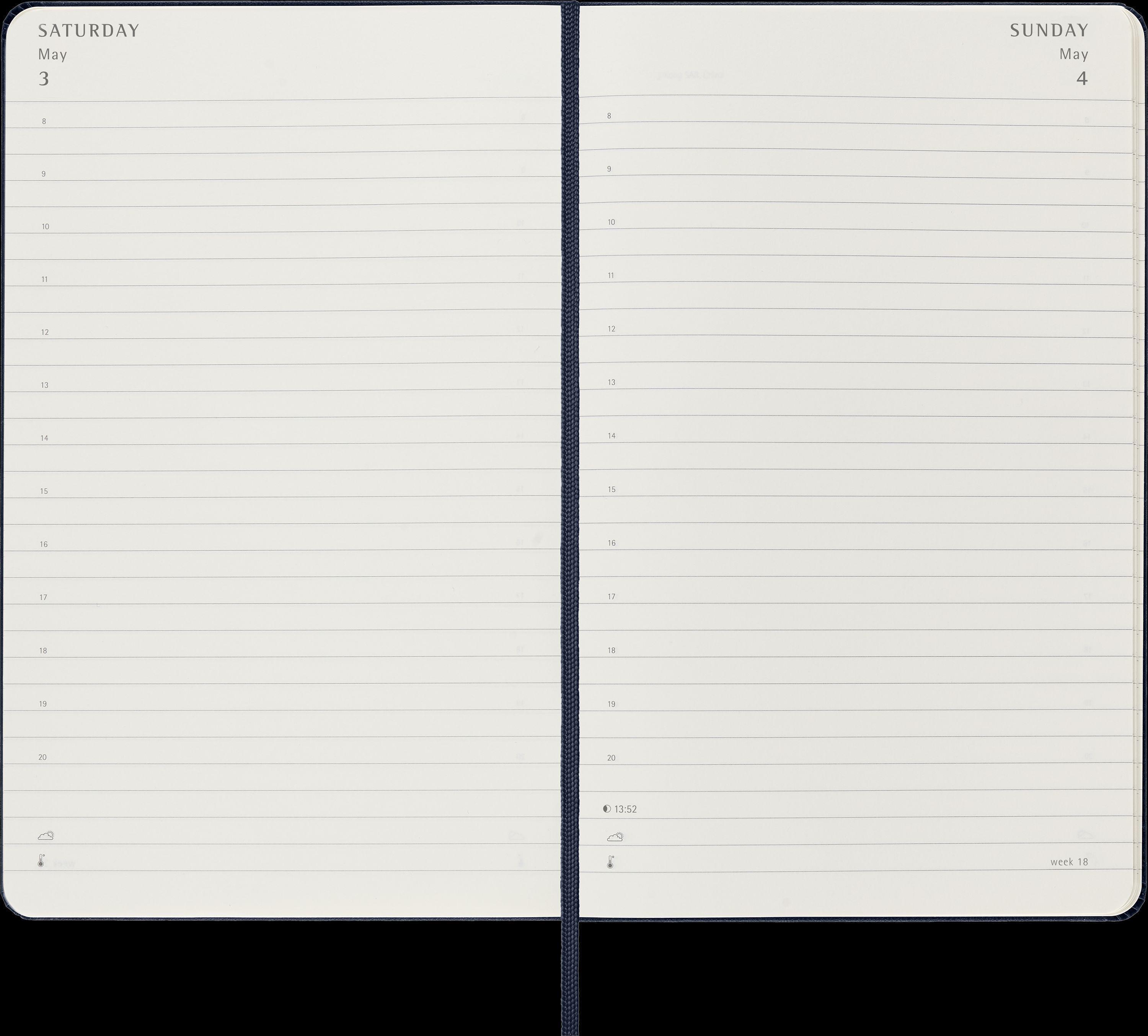 Moleskine 12 Monate Tageskalender 2025, Large/A5
