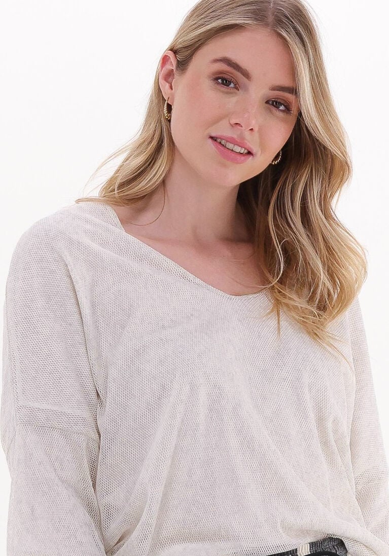 10DAYS creme 10days blouse double jersey v-neck top
