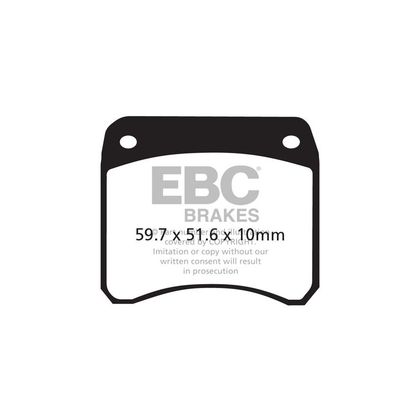 Plaquettes de freins EBC Organique avant/arrière (selon modèle)