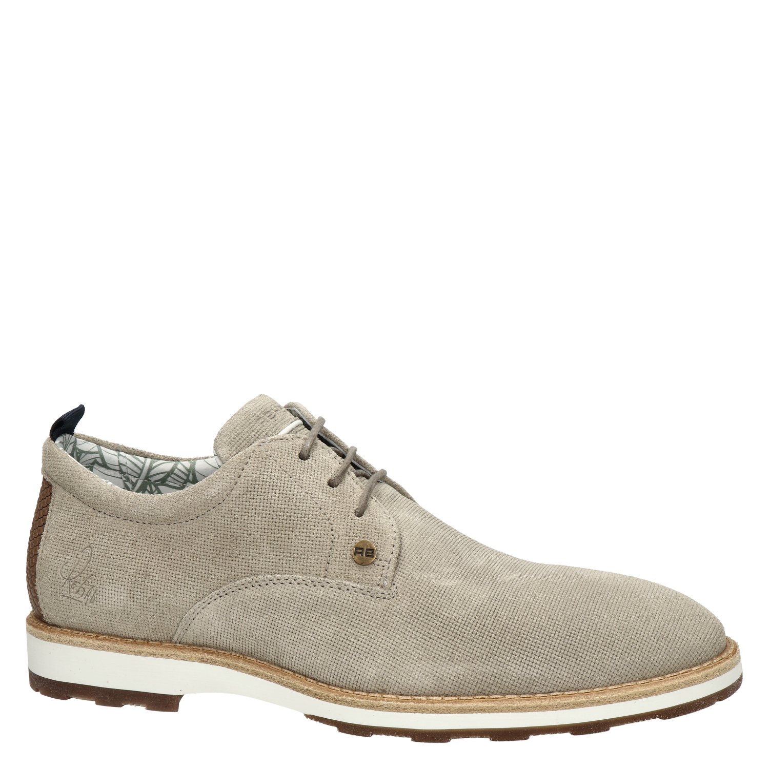 Pozato Dots heren veterschoen Rehab Beige