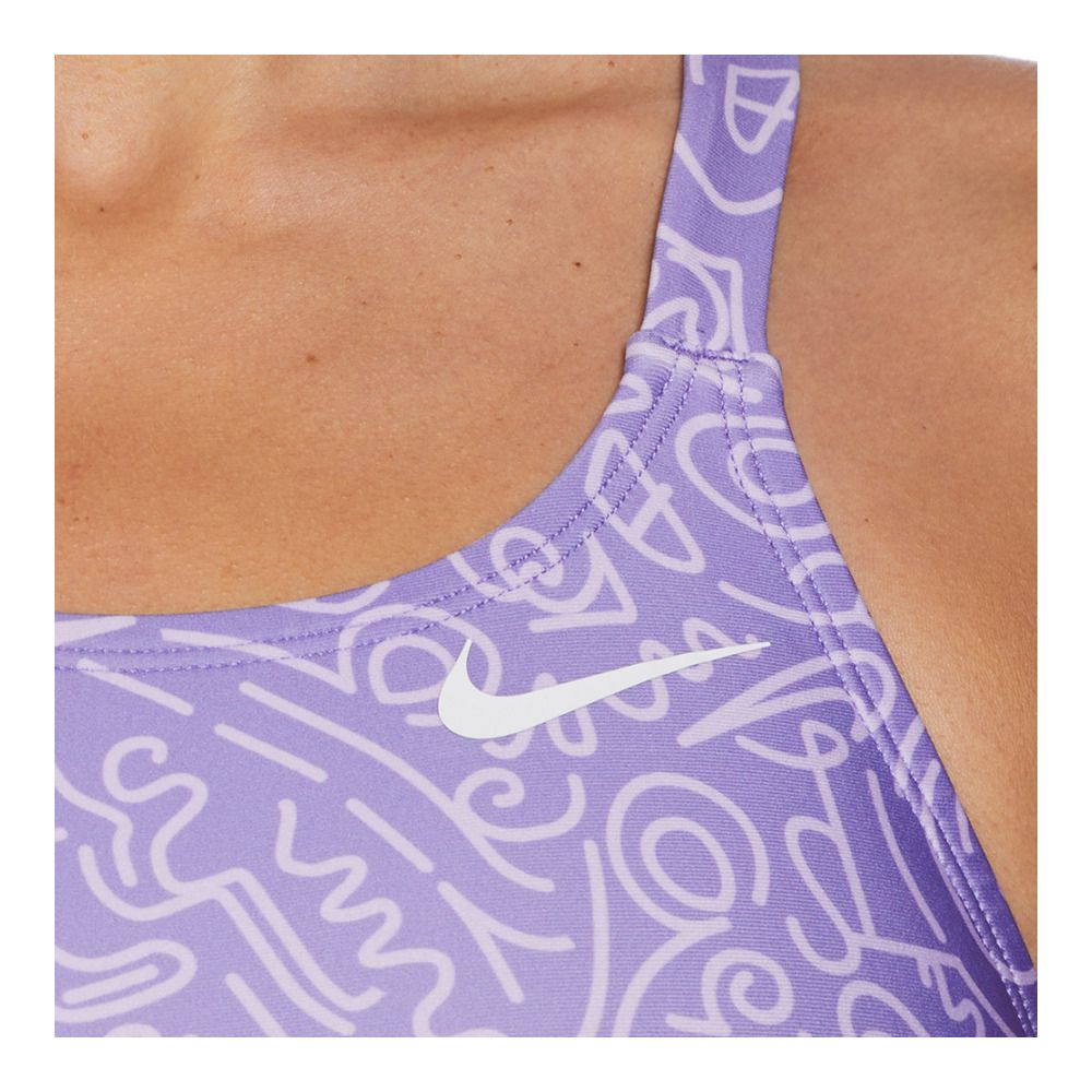 Nike Swim HYDRASTRONG MULTI PRINT FASTBACK - Maillot de bain 1 pièce Femme space purple