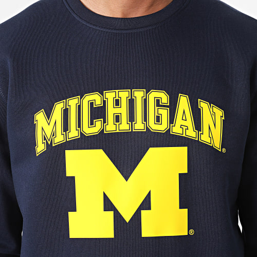 Sweat Crewneck Michigan Bleu Marine Jaune