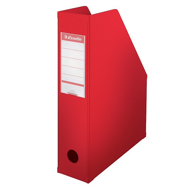 10 porte revues dos 10 cm en PVC Esselte coloris classique rouge